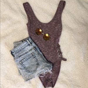 Lace up bodysuit